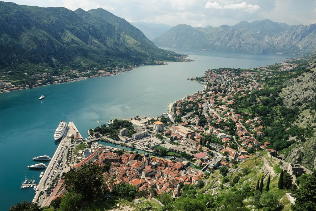 kotor montenegro bay island mostar rio transfer avios yomadic airways airports british july shuttle hostel points looking down travelbloggerbuzz montengro